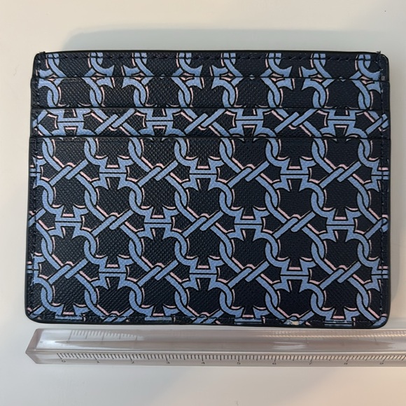 Kate Spade Link Slim Card Case Holder Leather Blue Multi New - Picture 4 of 5